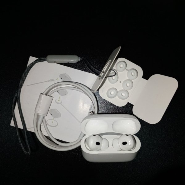 AirPods 2 Pro (Japan Imported) – White, featuring Active Noise Cancellation and Spatial Audio for an immersive sound experience.